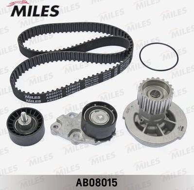 Miles AB08015 - Водяний насос + комплект зубчатого ременя autocars.com.ua