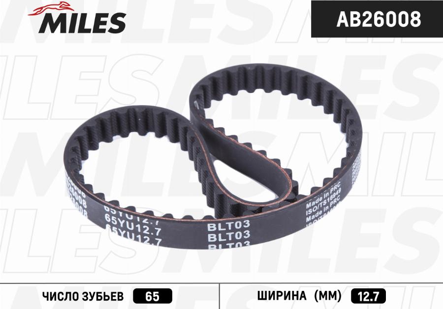 Miles AB26008 - Зубчатый ремень ГРМ avtokuzovplus.com.ua