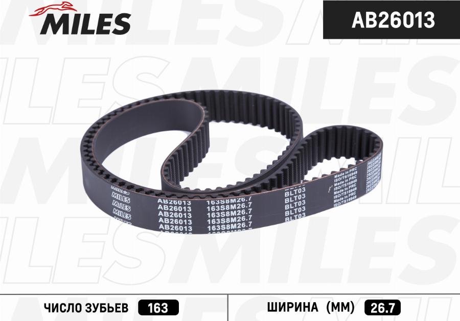 Miles AB26013 - Зубчатый ремень ГРМ avtokuzovplus.com.ua