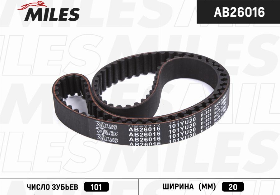 Miles AB26016 - Зубчатый ремень ГРМ avtokuzovplus.com.ua
