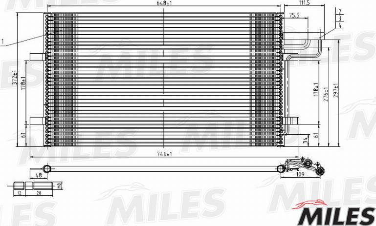 Miles ACCB000 - Конденсер FORD FOCUS II-C-MAX 1.6-2.0-1.6-2.0 TDCi 04- autodnr.net