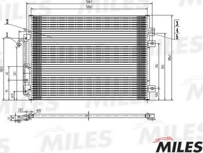 Miles ACCB012 - Конденсатор, кондиціонер autocars.com.ua