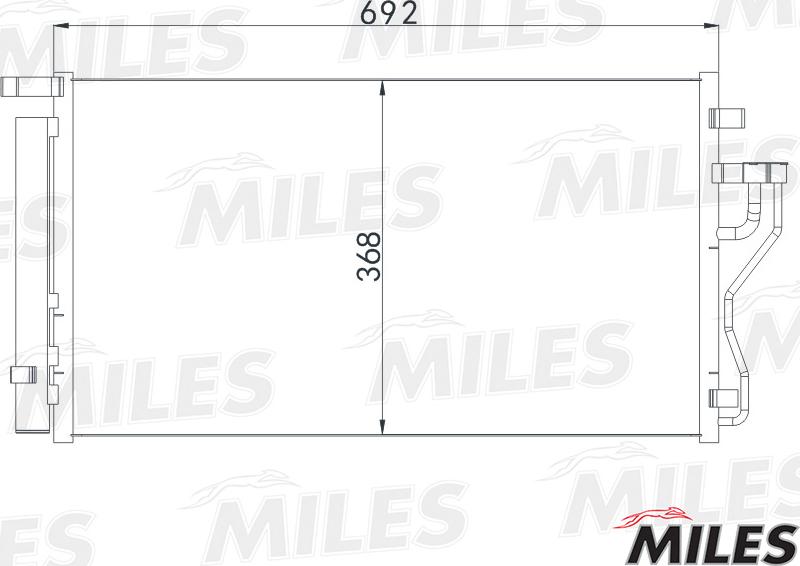 Miles ACCB013 - Конденсер HYUNDAI IX35 10--KIA SPORTAGE 2.0 10- autodnr.net
