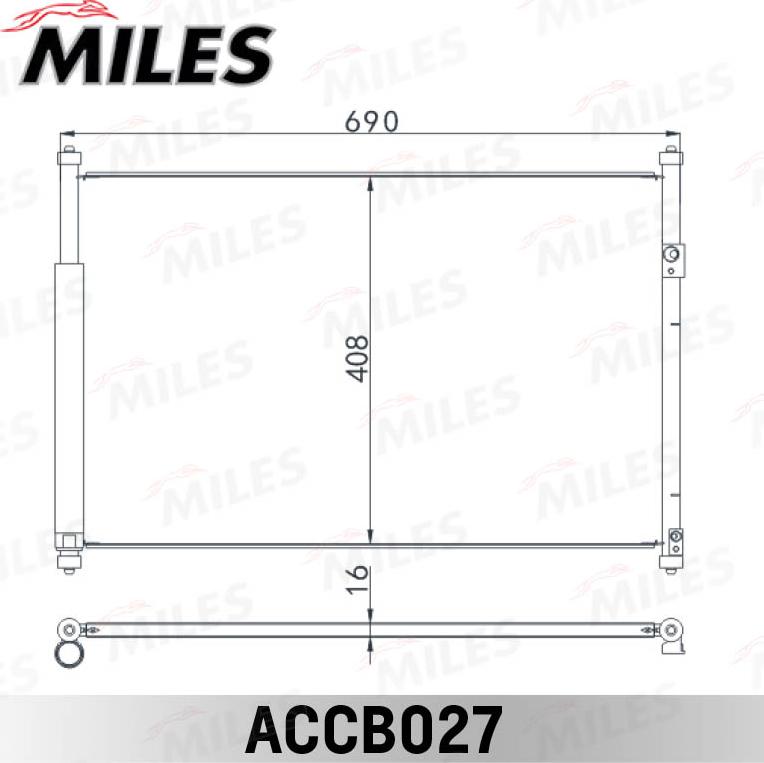 Miles ACCB027 - Конденсер SUZUKI GRAND VITARA 1.6-3.2-1.9TD 05- autodnr.net