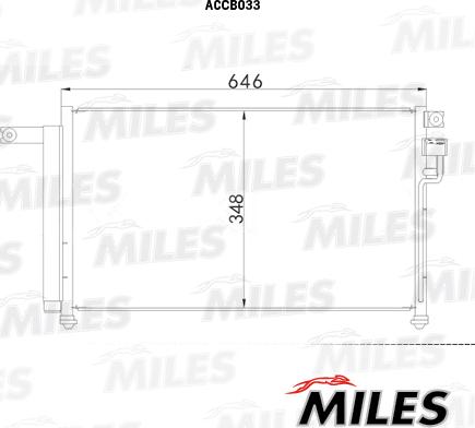 Miles ACCB033 - Конденсатор, кондиціонер autocars.com.ua