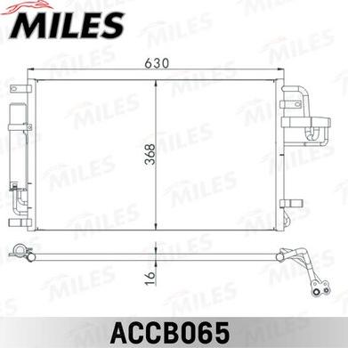 Miles ACCB065 - Конденсатор, кондиціонер autocars.com.ua