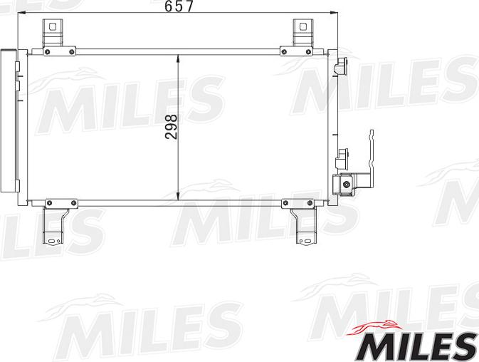 Miles ACCB068 - Конденсатор, кондиціонер autocars.com.ua