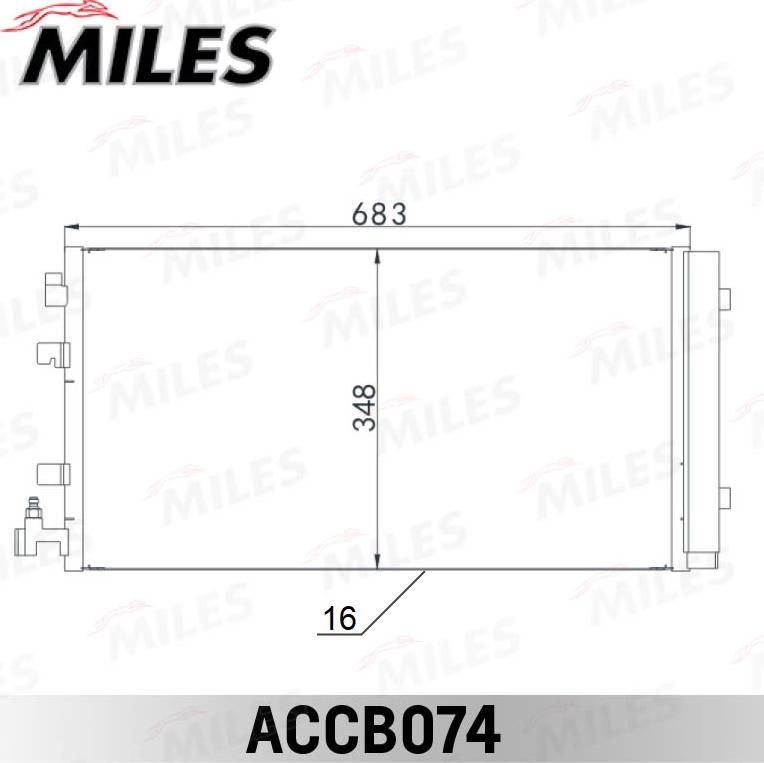 Miles ACCB074 - Конденсатор, кондиціонер autocars.com.ua