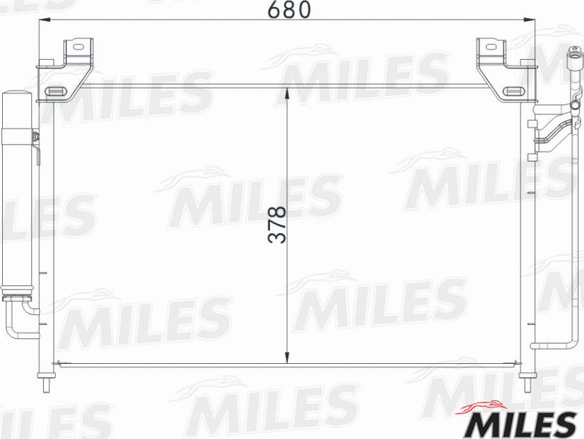 Miles ACCB084 - Конденсатор, кондиціонер autocars.com.ua