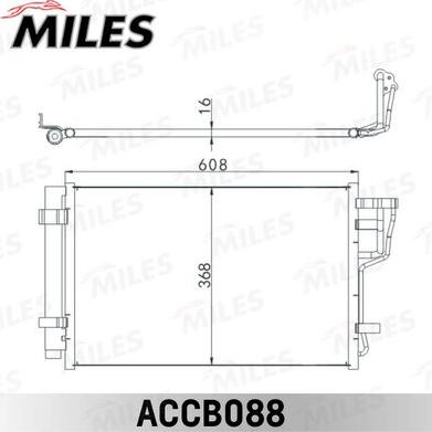 Miles ACCB088 - Конденсатор, кондиціонер autocars.com.ua