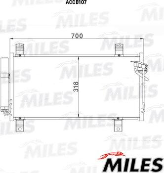 Miles ACCB107 - Конденсатор, кондиціонер autocars.com.ua