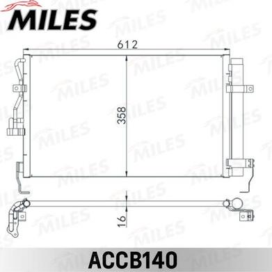 Miles ACCB140 - Конденсатор кондиционера avtokuzovplus.com.ua