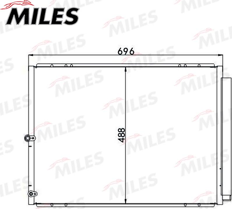 Miles ACCB151 - Конденсатор, кондиціонер autocars.com.ua