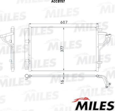 Miles ACCB157 - Конденсатор, кондиціонер autocars.com.ua