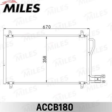 Miles ACCB180 - Конденсатор, кондиціонер autocars.com.ua