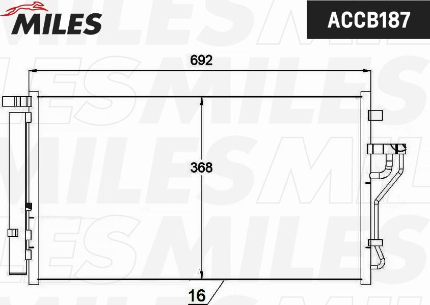 Miles ACCB187 - Конденсатор кондиционера avtokuzovplus.com.ua