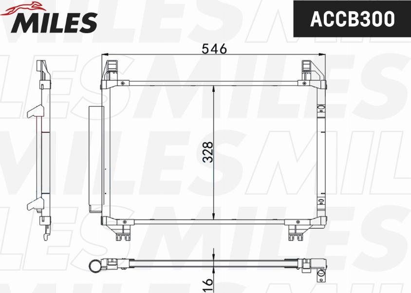 Miles ACCB300 - Конденсатор, кондиціонер autocars.com.ua