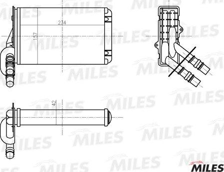 Miles ACHM009 - Теплообмінник, опалення салону autocars.com.ua