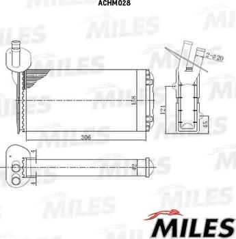 Miles ACHM028 - Теплообменник, отопление салона avtokuzovplus.com.ua