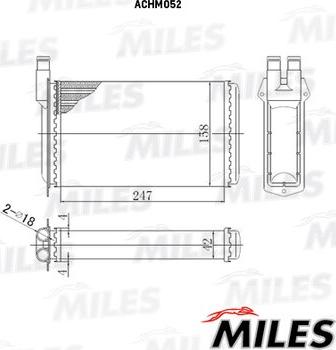 Miles ACHM052 - Теплообмінник, опалення салону autocars.com.ua