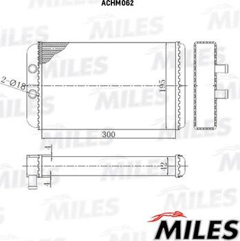 Miles ACHM062 - Теплообменник, отопление салона avtokuzovplus.com.ua