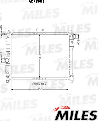 Miles ACRB002 - Радіатор, охолодження двигуна autocars.com.ua