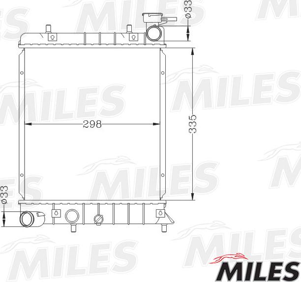 Miles ACRB007 - Радиатор HYUNDAI ACCENT 1.5-1.6 00- МТ паяный autodnr.net