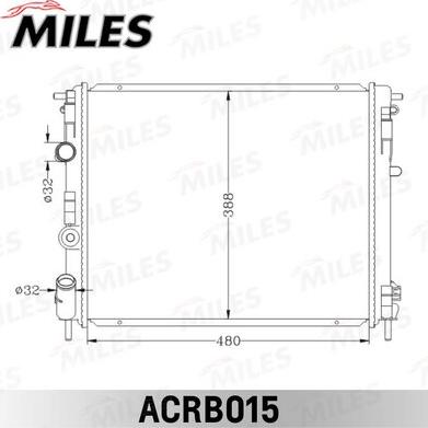 Miles ACRB015 - Радіатор, охолодження двигуна autocars.com.ua