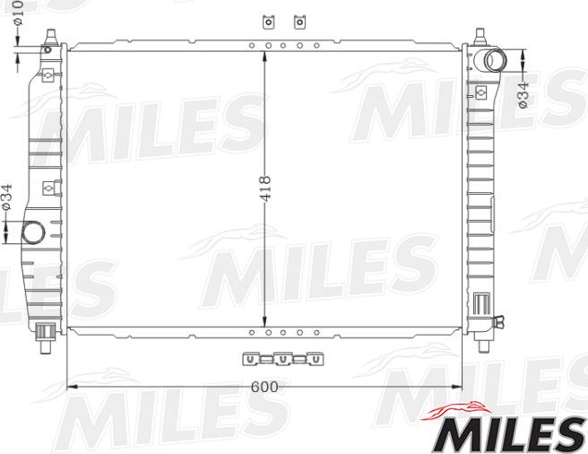 Miles ACRB020 - Радіатор, охолодження двигуна autocars.com.ua