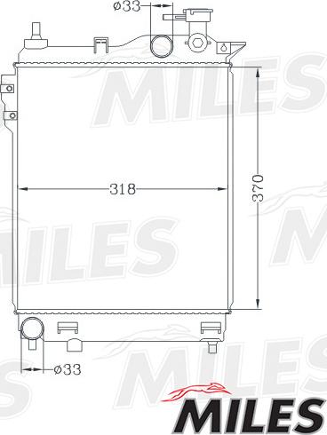 Miles ACRB025 - Радіатор, охолодження двигуна autocars.com.ua