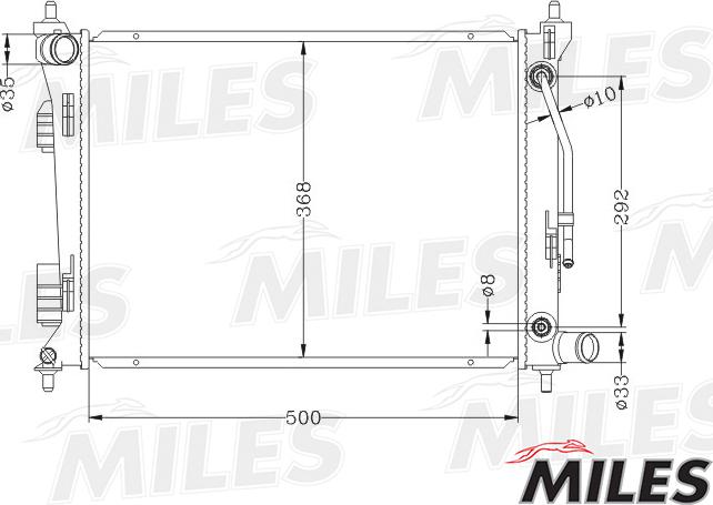 Miles ACRB027 - Радіатор, охолодження двигуна autocars.com.ua