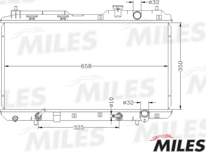 Miles ACRB040 - Радиатор, охлаждение двигателя avtokuzovplus.com.ua