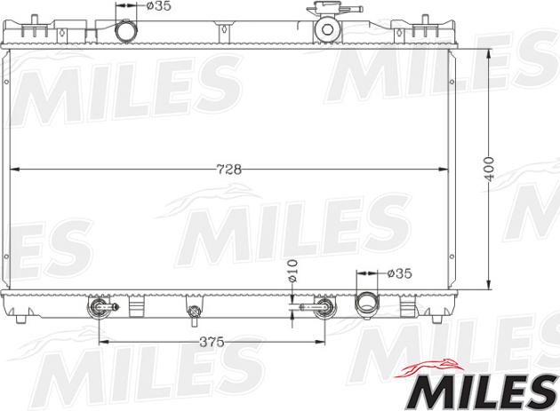 Miles ACRB051 - Радіатор, охолодження двигуна autocars.com.ua