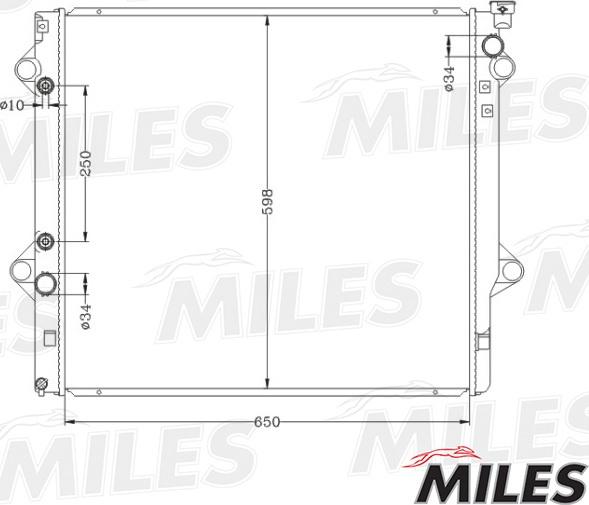 Miles ACRB052 - Радіатор, охолодження двигуна autocars.com.ua