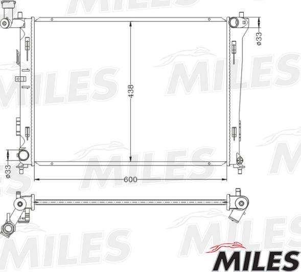 Miles ACRB053 - Радіатор, охолодження двигуна autocars.com.ua