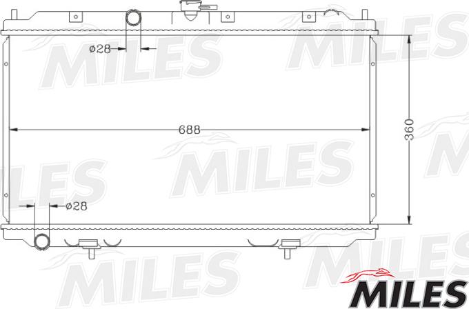 Miles ACRB059 - Радіатор, охолодження двигуна autocars.com.ua