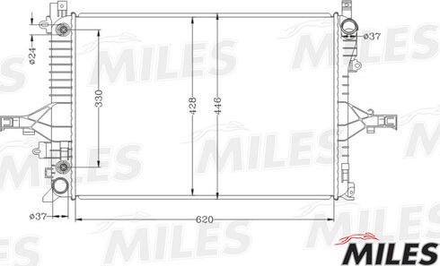 Miles ACRB062 - Радиатор, охлаждение двигателя avtokuzovplus.com.ua