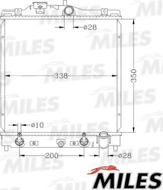 Miles ACRB065 - Радіатор, охолодження двигуна autocars.com.ua