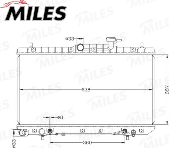 Miles ACRB066 - Радіатор, охолодження двигуна autocars.com.ua