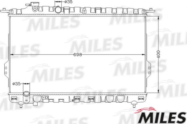 Miles ACRB073 - Радіатор, охолодження двигуна autocars.com.ua