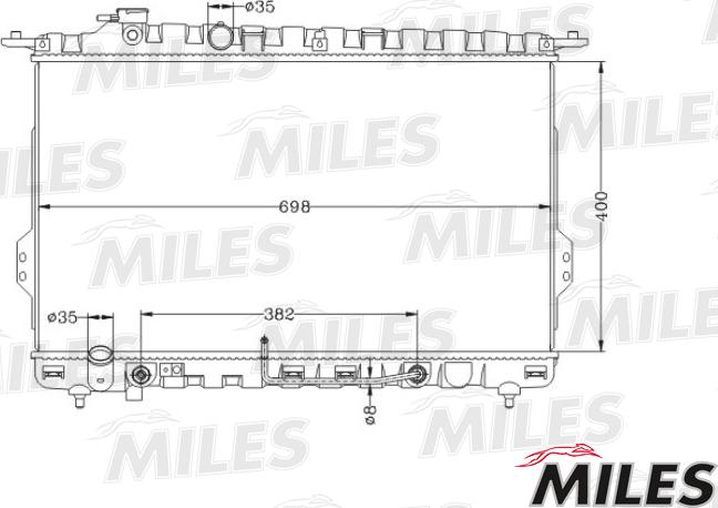 Miles ACRB091 - Радіатор, охолодження двигуна autocars.com.ua
