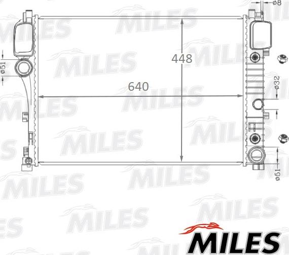 Miles ACRB092 - Радиатор, охлаждение двигателя avtokuzovplus.com.ua