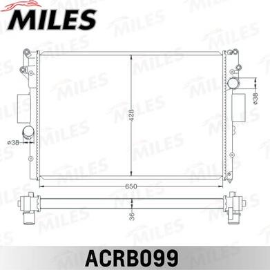 Miles ACRB099 - Радіатор, охолодження двигуна autocars.com.ua