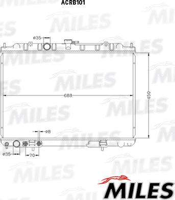 Miles ACRB101 - Радиатор, охлаждение двигателя avtokuzovplus.com.ua