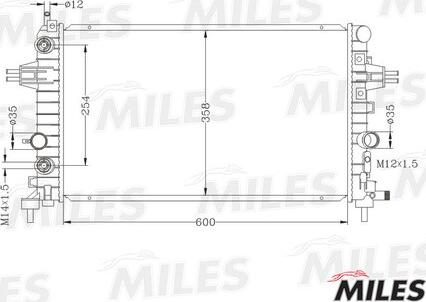 Miles ACRB103 - Радіатор, охолодження двигуна autocars.com.ua