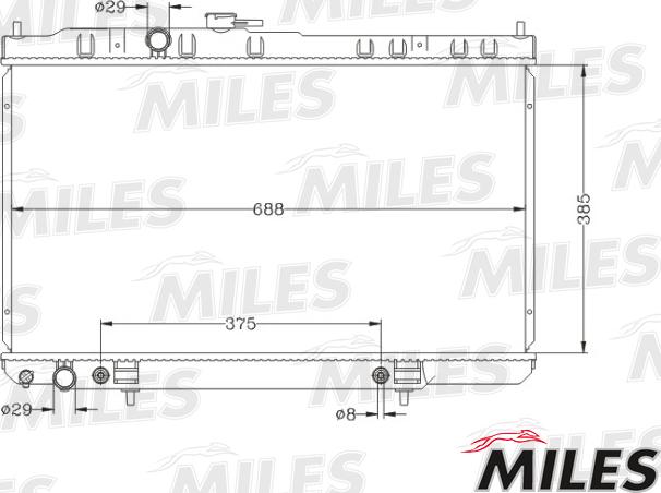 Miles acrb107 - Радиатор, охлаждение двигателя autodnr.net