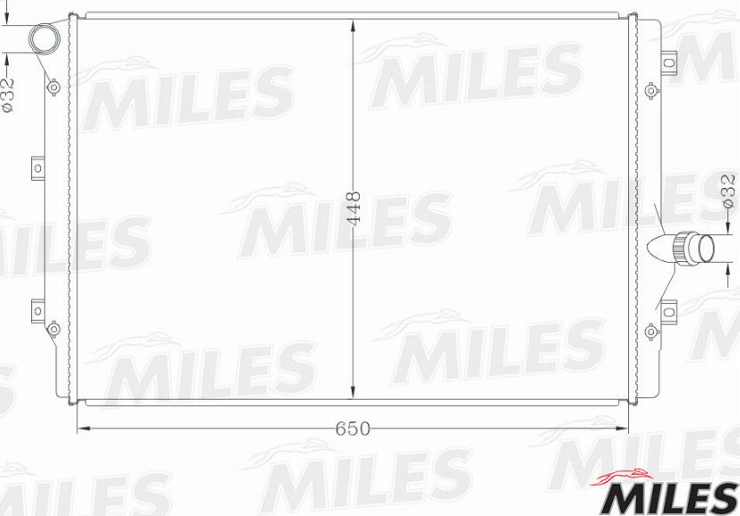 Miles ACRB124 - Радіатор, охолодження двигуна autocars.com.ua