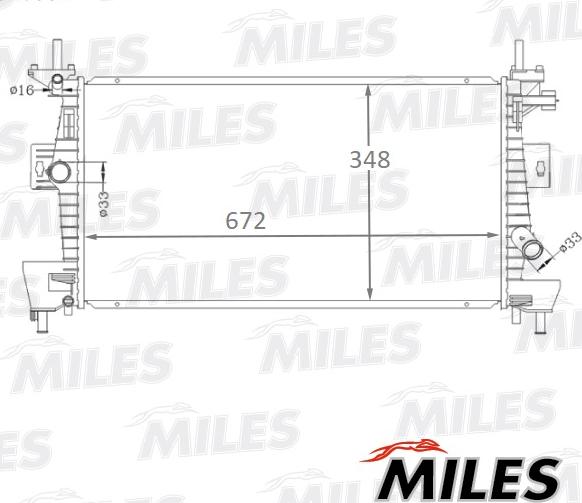 Miles ACRB131 - Радіатор, охолодження двигуна autocars.com.ua