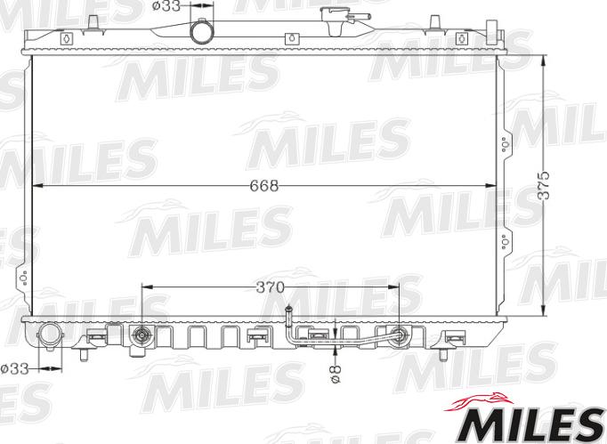 Miles ACRB133 - Радіатор, охолодження двигуна autocars.com.ua