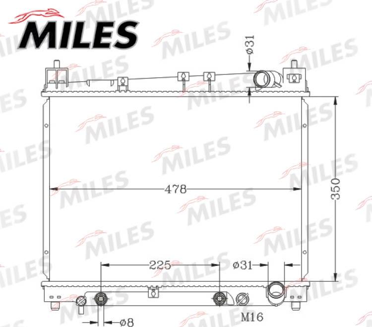 Miles ACRB142 - Радіатор, охолодження двигуна autocars.com.ua